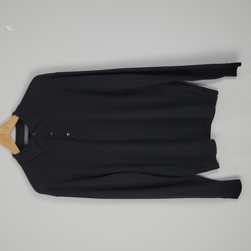 Robert Barakett Long Sleve Cashmere/Silk/Wool Polo in Black